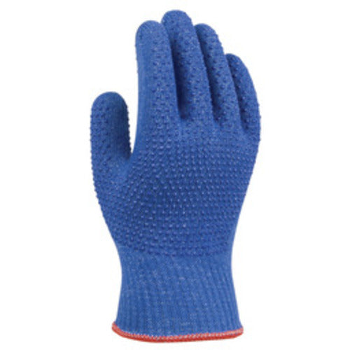 Cut resistant 10-gauge seamless cut-resistant engineered composite yarn PVC dotted both sides enhanced wet grip blue ANSI CUT LEVEL 4/medium - Eagle Tool & Supply