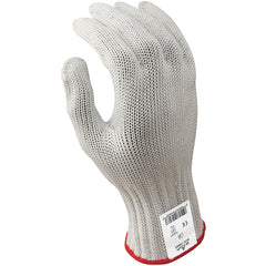 Cut resistant 7-gauge seamless knit PVC dotted right hand engineered fiber w/four strands of stainless steel white ANSI CUT LEVEL 5/extra large - Eagle Tool & Supply