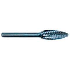 3mm EdgeHog Flame Miniature Carbide Bur SH-41M-D Std Alt Diamond (Double) - Eagle Tool & Supply