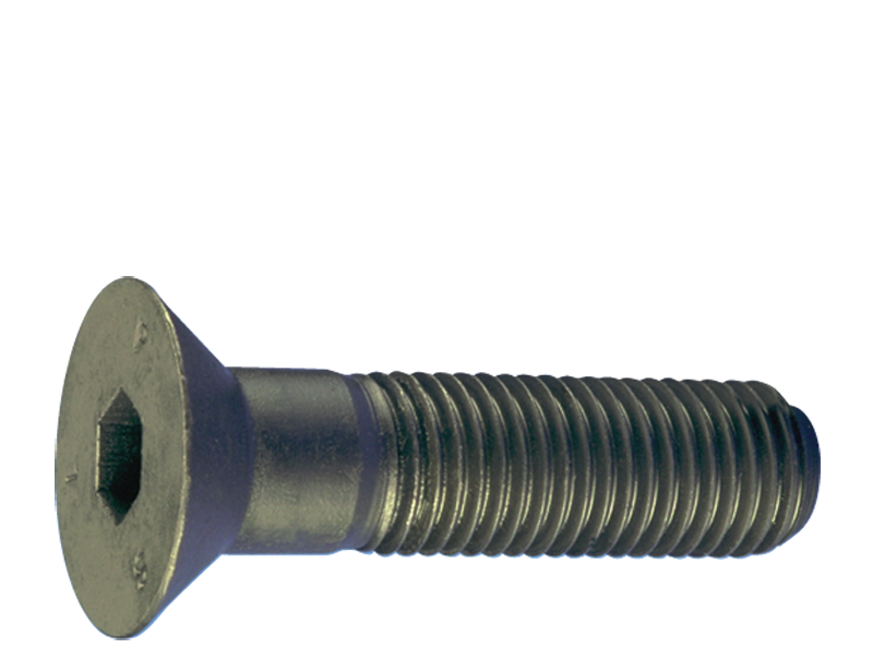 1/2-20 x 1-1/4 - Black Finish Heat Treated Alloy Steel - Cap Screws - Flat Head - Eagle Tool & Supply