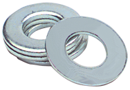 1 Bolt Size - Zinc Plated Carbon Steel - Flat Washer - Eagle Tool & Supply