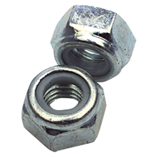 M4-0.70 - Zinc / Bright - Nylon Insert Stop Nut - Eagle Tool & Supply