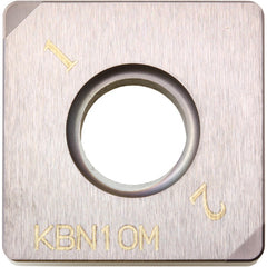 SNGA 433 MET KBN05M, 3/64″ Corner Radius, 3/16″ Thick, 1/2″ Inscribed Circle, MEGACOAT, Square, Turning Indexable Insert - Exact Industrial Supply