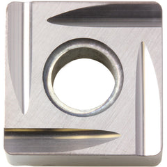 SNMG 431 C TN60, 1/64″ Corner Radius, 3/16″ Thick, 1/2″ Inscribed Circle, TiCN/NbC, Square, Turning Indexable Insert - Exact Industrial Supply