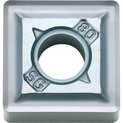 SNMG 433 SG PR005S, 3/64″ Corner Radius, 3/16″ Thick, 1/2″ Inscribed Circle, MEGACOAT HARD, 90 Degree Square, Turning Indexable Insert
