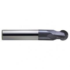 1/2" Dia. - 3" OAL - nACo CBD-Spher Ball Nose HP End Mill-2 FL - Eagle Tool & Supply