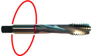 M12 x 1.75 Dia. - D6 - 3 FL - Std Spiral Flute Tap - Red Ring - Eagle Tool & Supply