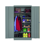 36"W x 18"D x 72"H Storage Cabinet with Adj. Shelves and Raisd Base - Welded Set Up - Eagle Tool & Supply