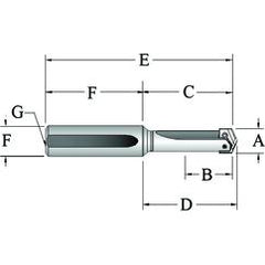 22040S-150L Spade Blade Holder - Straight Flute- Series 4 - Eagle Tool & Supply