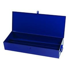 30-1/4 x 8-1/8 x 4-3/4" Blue Toolbox - Eagle Tool & Supply