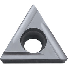 TCGT 2202 F-U TN60, 0.0039″ Corner Radius, 1/8″ Thick, 1/4″ Inscribed Circle, TiCN/NbC, Triangle, Turning Indexable Insert - Exact Industrial Supply