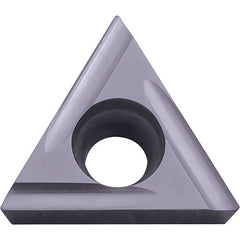 TCGT 22013 MF-U PR1225, 0.002″ Corner Radius, 1/8″ Thick, 1/4″ Inscribed Circle, MEGACOAT, Triangle, Turning Indexable Insert - Exact Industrial Supply