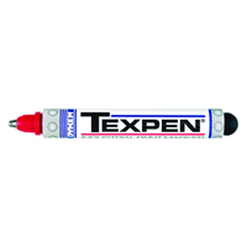 Texpen Medium Marker - Stainless Steel Ball Tip - Red - Eagle Tool & Supply