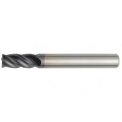 1/2x1/2x3x5 4FL Square Carbide End Mill-Round Shank-TiAlN - Eagle Tool & Supply