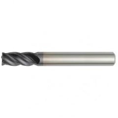 1/4x1/4x1-3/4x4 4FL Square Carbide End Mill-Round Shank-TiAlN - Eagle Tool & Supply