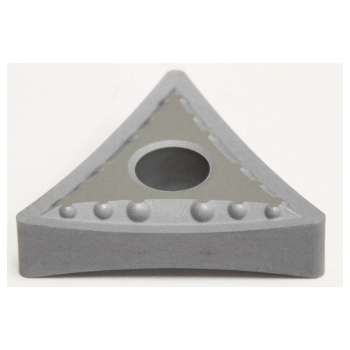 TNMG432EUP G10E, 0.031″ Corner Radius, 3/16″ Thick, 1/2″ Inscribed Circle, Uncoated, 60 Degree Triangle, Turning Insert - Exact Industrial Supply