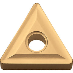 TNMG 331 CCX, 1/64″ Corner Radius, 3/16″ Thick, 3/8″ Inscribed Circle,  TiCl2O3/Tin, 60 Degree Triangle, Turning Indexable Insert
