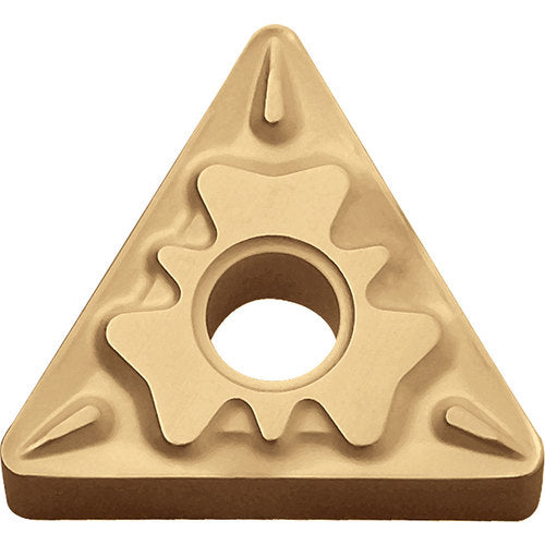 TNMG 332 HQ CCX, 1/32″ Corner Radius, 3/16″ Thick, 3/8″ Inscribed Circle,  TiCl2O3/Tin, 60 Degree Triangle, Turning Indexable Insert