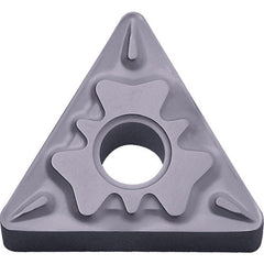 TNMG 332 HQ PV7010, 1/32″ Corner Radius, 3/16″ Thick, 3/8″ Inscribed Circle, TiCN (MEGACOAT), Triangle, Turning Indexable Insert - Exact Industrial Supply
