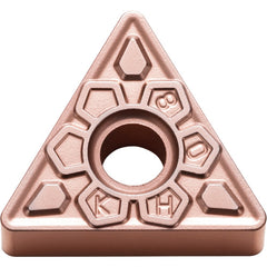 TNMG 334 KH CA315, 1/16″ Corner Radius, 3/16″ Thick, 3/8″ Inscribed Circle, TiCnulll2O3/Ti, Triangle, Turning Indexable Insert - Exact Industrial Supply