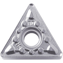 TNMG 331 MS PR015S, 1/64″ Corner Radius, 3/16″ Thick, 3/8″ Inscribed Circle, MEGACOAT HARD, Triangle, Turning Indexable Insert - Exact Industrial Supply
