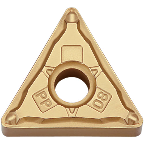 TNMG 3305 PP CCX, 0.008″ Corner Radius, 3/16″ Thick, 3/8″ Inscribed Circle,  TiCl2O3/Tin, 60 Degree Triangle, Turning Indexable Insert