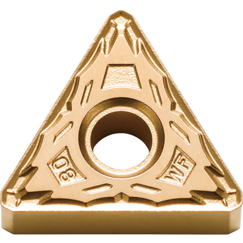 TNMX 332 WF CA515, 1/32″ Corner Radius, 3/16″ Thick, 3/8″ Inscribed Circle, TiCnulll2O3/TiN, Triangle, Turning Indexable Insert - Exact Industrial Supply