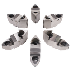 Hard Top Jaws for Scroll Chuck 6" 6-Jaw 6 Pc Set - Eagle Tool & Supply