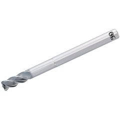 3/8″ Dia. × 3/8″ Shank × 1/2″ DOC × 4″ OAL, Carbide, Duarise, 4 Flute, Shrink Fit, Corner Radius, Solid End Mill - Exact Industrial Supply