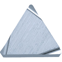 TPGR 18151 F TN60, 1/64″ Corner Radius, 3/32″ Thick, 7/32″ Inscribed Circle, TiCN/NbC, Triangle, Turning Indexable Insert - Exact Industrial Supply