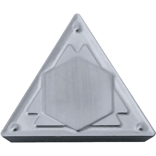 TPMR 222 HQ TN60, 1/32″ Corner Radius, 1/8″ Thick, 1/4″ Inscribed Circle, TiCN/NbC, Triangle, Turning Indexable Insert - Exact Industrial Supply