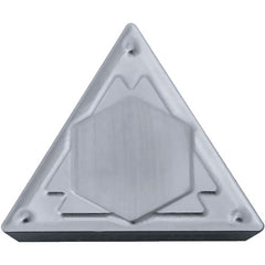 TPMR 322 HQ TN60, 1/32″ Corner Radius, 1/8″ Thick, 3/8″ Inscribed Circle, TiCN/NbC, Triangle, Turning Indexable Insert - Exact Industrial Supply