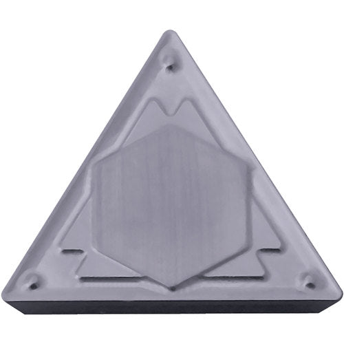 TPMR 321 HQ PV7010, 1/64″ Corner Radius, 1/8″ Thick, 3/8″ Inscribed Circle, TiCN (MEGACOAT), Triangle, Turning Indexable Insert - Exact Industrial Supply
