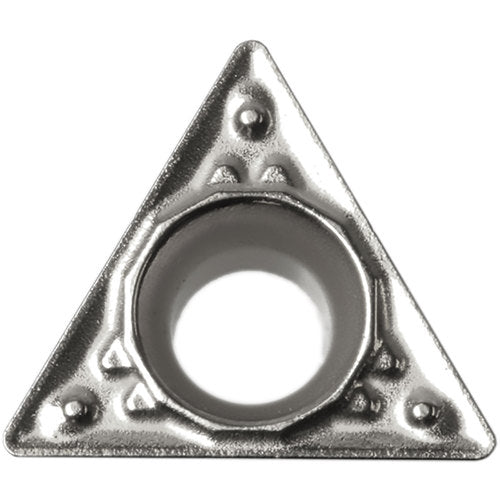TPMT 2205 HQ TN620, 0.0079″ Corner Radius, 1/8″ Thick, 1/4″ Inscribed Circle, TiCN, Triangle, Turning Indexable Insert - Exact Industrial Supply
