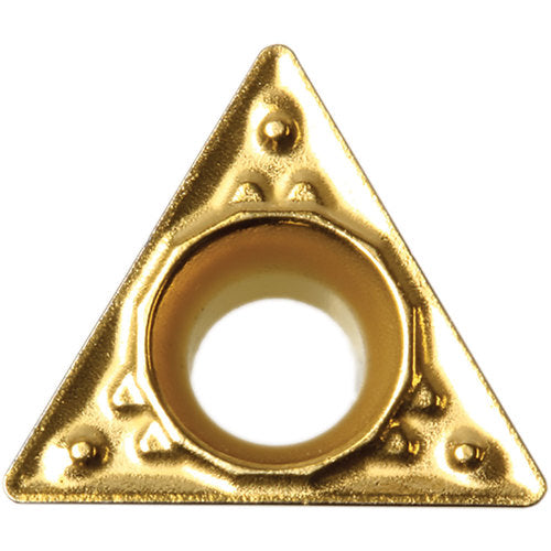 TPMT 322 HQ PV730, 1/32″ Corner Radius, 1/8″ Thick, 3/8″ Inscribed Circle, TiAlN/TiN, 60 Degree Triangle, Turning Indexable Insert