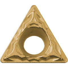 TPMT 222 PP CCX, 1/32″ Corner Radius, 1/8″ Thick, 1/4″ Inscribed Circle,  TiCl2O3/Tin, 60 Degree Triangle, Turning Indexable Insert