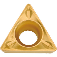 TPMX 181505 WP CA025P, 0.008″ Corner Radius, 3/32″ Thick, 7/32″ Inscribed Circle, TiCl2O3/TiN, 60 Degree Triangle, Turning Indexable Insert
