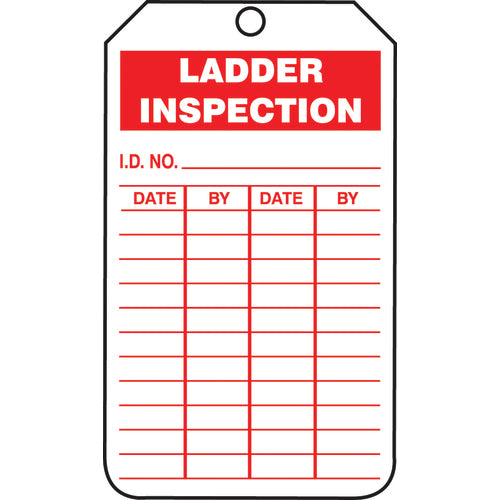 Ladder Status Tag, Ladder Inspection, 25/Pk, Cardstock - Eagle Tool & Supply