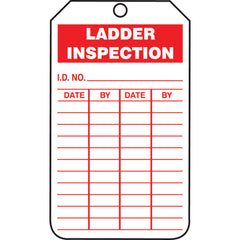 Ladder Status Tag, Ladder Inspection, 25/Pk, Cardstock - Eagle Tool & Supply