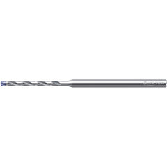 ‎2.2 mm Dia. × 3 mm Shank × 25 mm Flute Length × 63 mm OAL, 140°, 2xD Flute, Coolant Thru, DIN 6535 HA, Round Solid Carbide Drill A6489AMP-2.2 - Exact Industrial Supply