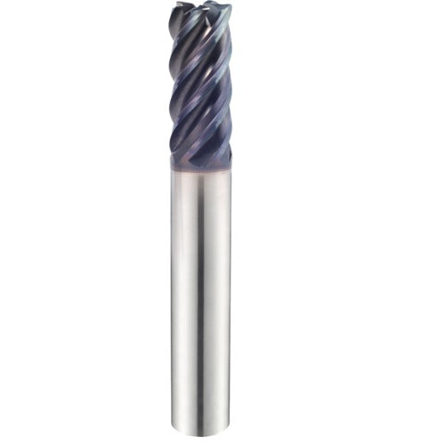 1 1/4″ × 1 1/4″ × 3 1/4″ × 6″ 5 Flute Square End Carbide End Mill-Plain Shank - Y-Coating