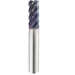 1 1/4″ × 1 1/4″ × 3 1/4″ × 6″ 5 Flute Square End Carbide End Mill-Plain Shank - Y-Coating