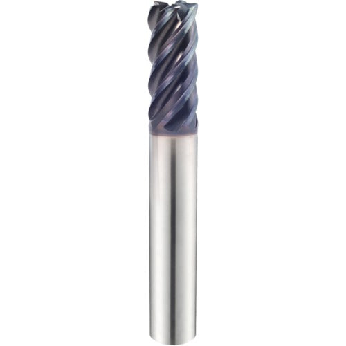1″ × 1″ × 2″ × 5″ 5 Flute 0.2500″ C/R Carbide End Mill-Plain Shank - Y-Coating
