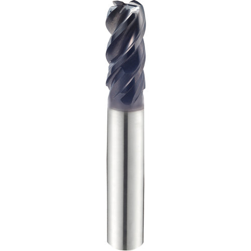 3/4″ × 3/4″ × 2 1/4″ × 5″ 4 Flute 0.0300″ C/R Carbide End Mill-Plain Shank - Y-Coating - Exact Industrial Supply