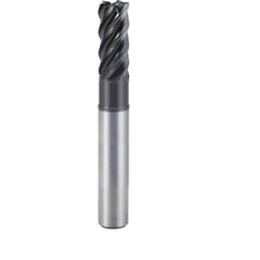1/8″ × 1/8″ × 5/32″ × 3″ 5 Flute Square End Carbide End Mill-Plain Shank - Y-Coating