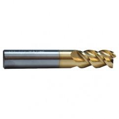 1 TuffCut SS 3 Fl High Helix TiN Coated Center Cutting End Mill - Eagle Tool & Supply