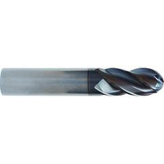 1/8x1/8x1/4x1-1/2 4 Flute Ball Nose TuffCut® XT HP End Mill ALtima® Blaze Coated - Eagle Tool & Supply