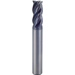 5/8″ × 5/8″ × 3 1/4″ × 6″ 4 Flute Square End Carbide End Mill-Plain Shank - Y-Coating - Exact Industrial Supply