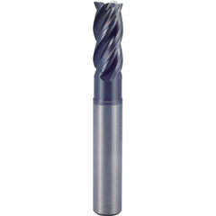 3/4″ × 3/4″ × 1″ × 5″ 4 Flute Square End Carbide End Mill-Plain Shank - Y-Coating - Exact Industrial Supply