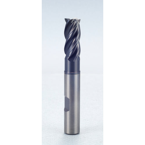 3/8″ × 3/8″ × 1/2″ × 5″ 4 Flute Square End Carbide End Mill-Flat Shank - Y-Coating - Exact Industrial Supply